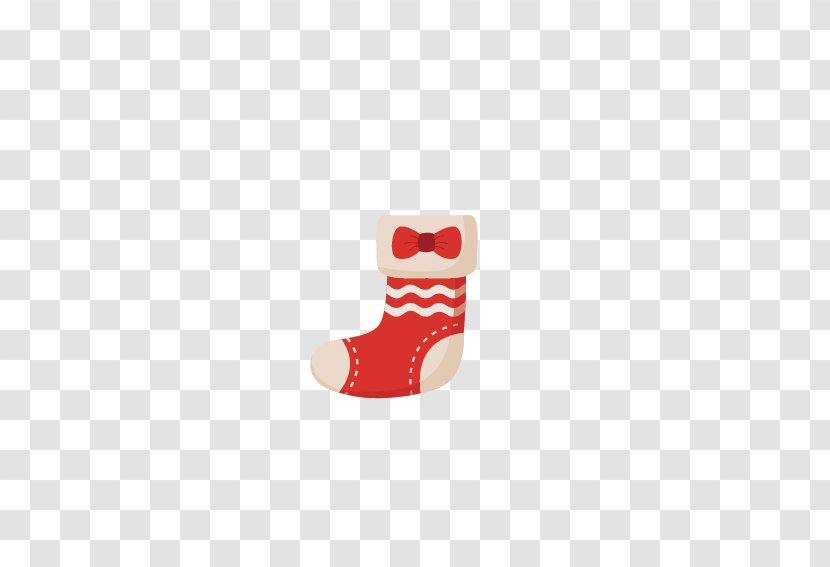 Sock Christmas Stocking Santa Claus Gift - Heart - Socks Transparent PNG