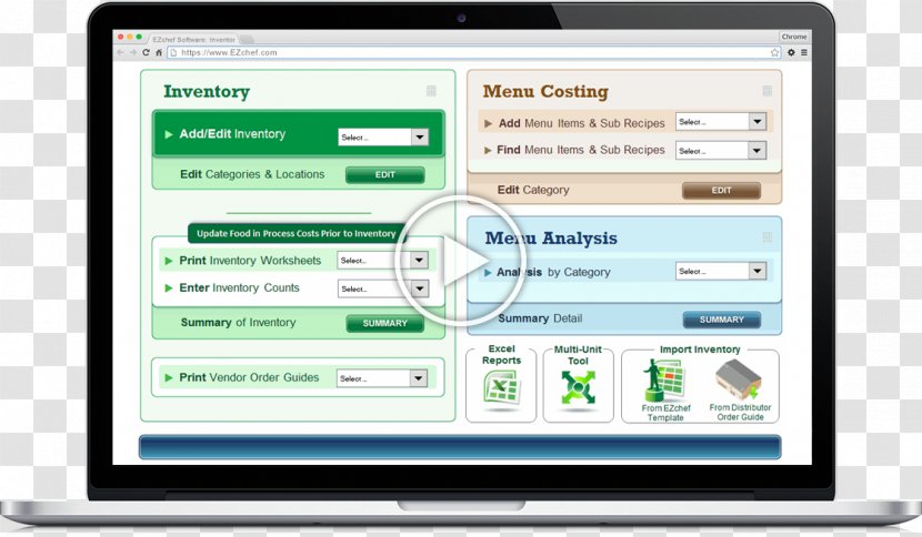 Inventory Management Software Restaurant Computer - Program - Menu Analysis Transparent PNG