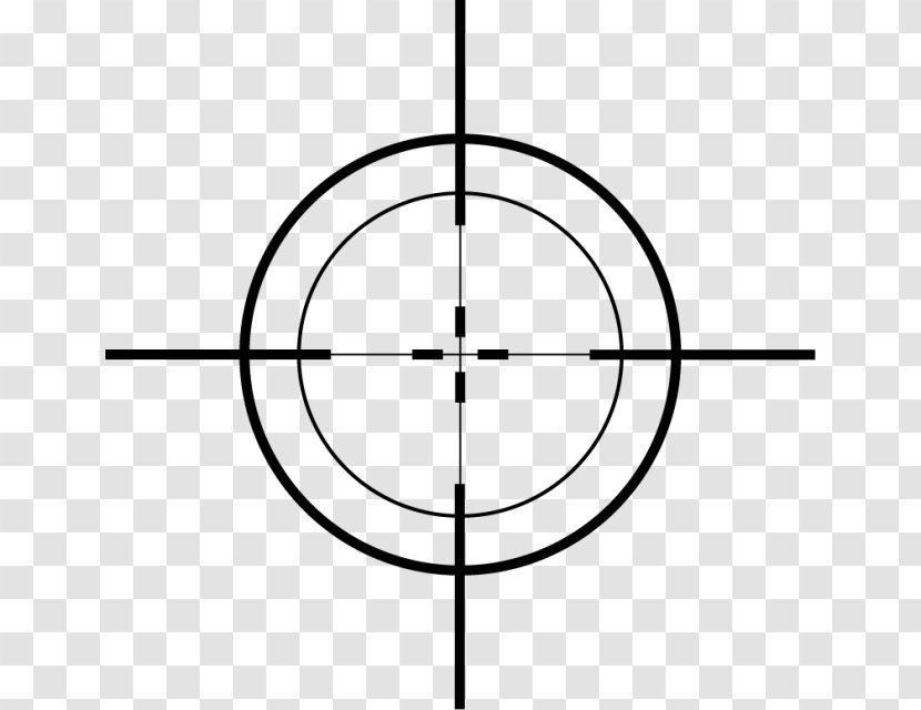 Telescopic Sight Reticle - Silhouette - Crosshair Transparent PNG