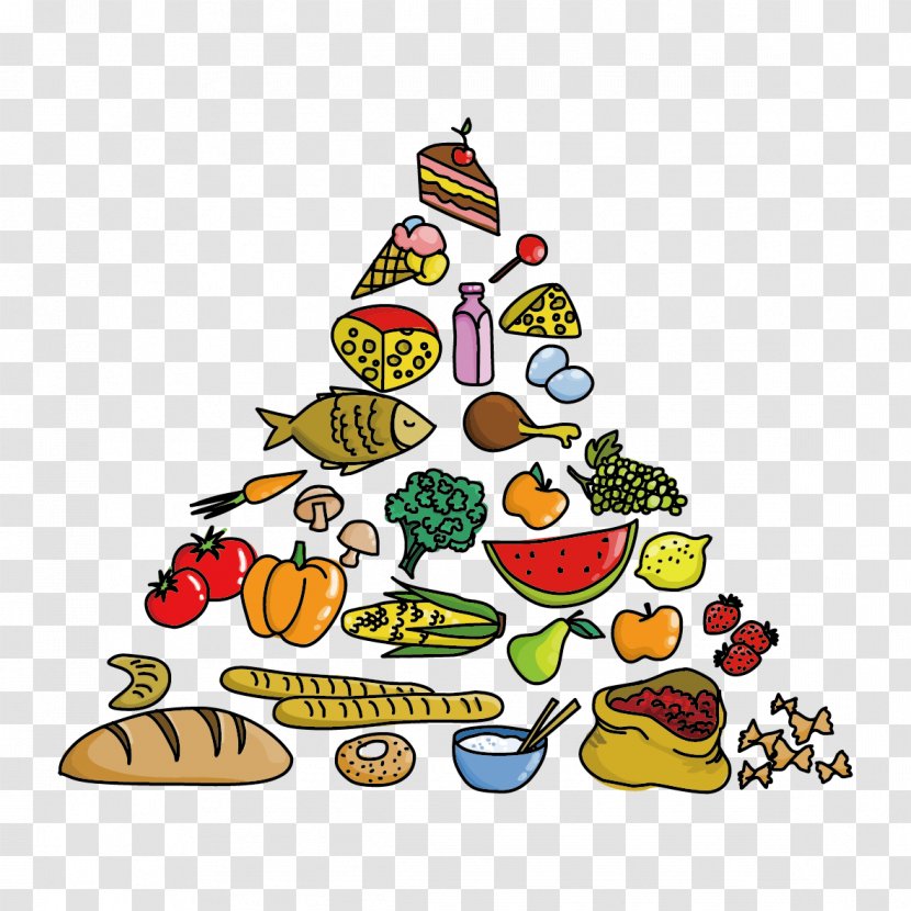 Food Pyramid Clip Art - Health - Vector Fruits And Vegetables Transparent PNG