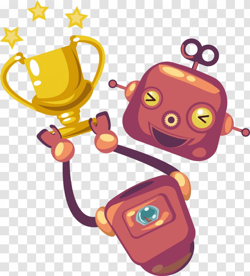 Robot Creativity Clip Art - Software - Vector Creative With Trophy Transparent PNG