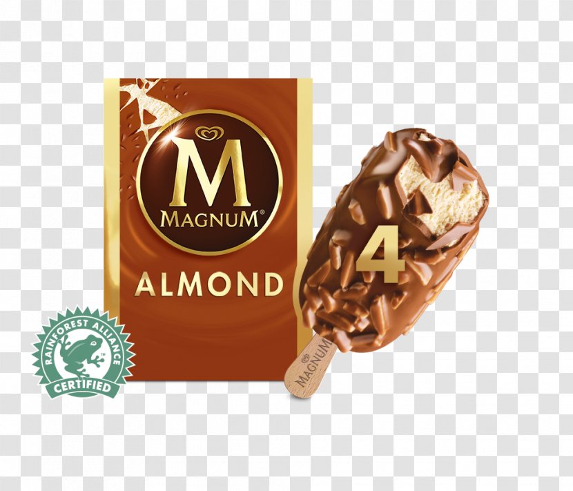 Chocolate Ice Cream Milk Magnum - Almond Transparent PNG