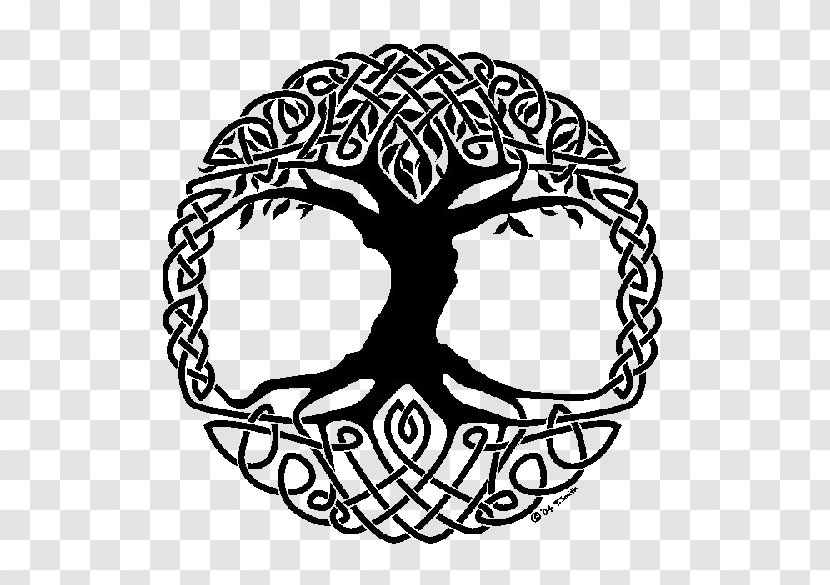 Tree Of Life Steel Tongue Drum Witchcraft Celtic Sacred Trees - Black Tattoo Transparent PNG