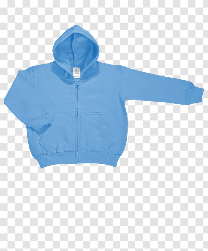 Hoodie T-shirt Blue Zipper - Light - Needle Lead Transparent PNG