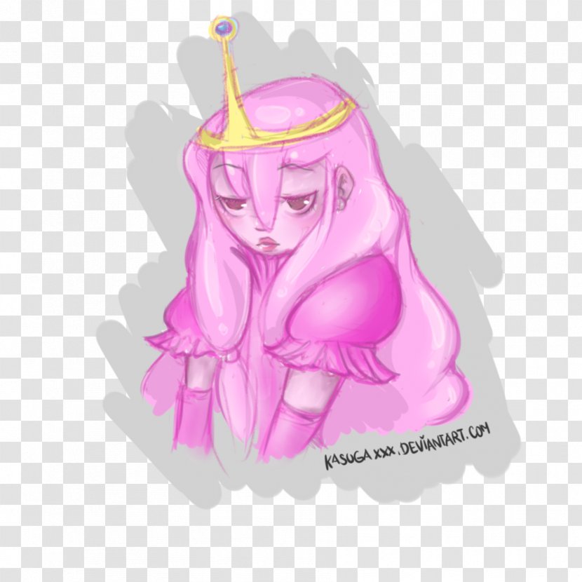 Cartoon Pink M Figurine Legendary Creature - Magenta - Watercolor Princess Transparent PNG