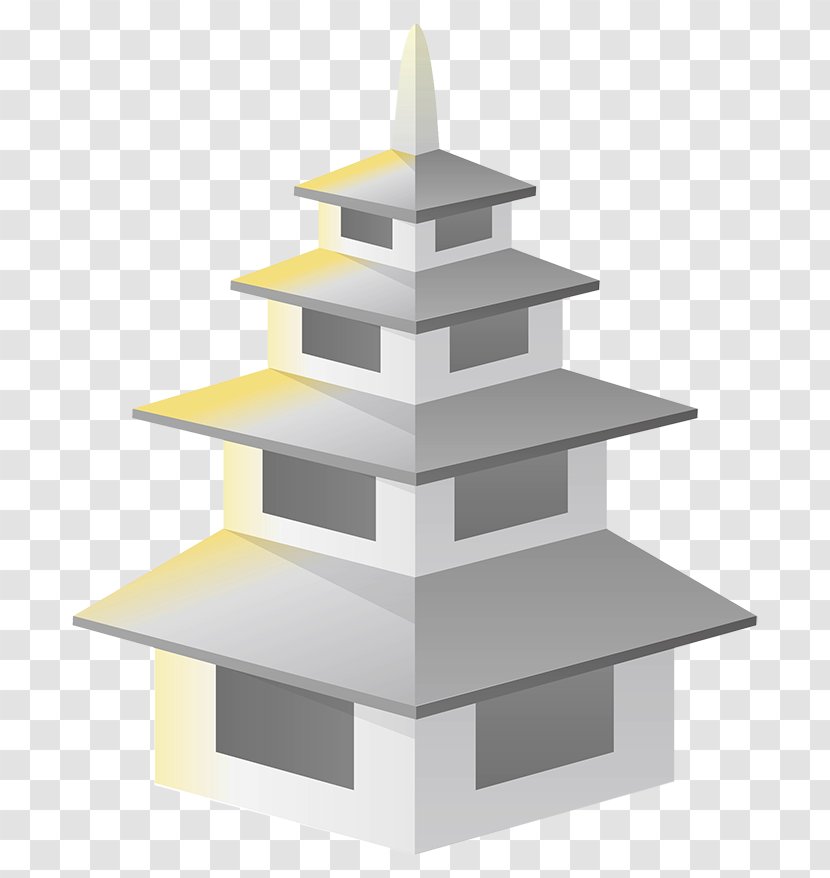 China Paifang Temple Drawing Illustration - Chinoiserie - Vector Chinese Wind Pagoda Transparent PNG