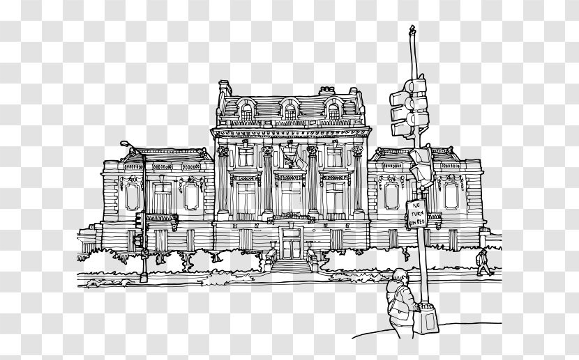 Cosmos Club Union Station Architecture Building Coloring Book - Structure Transparent PNG