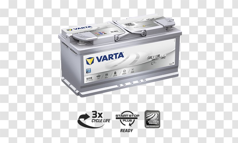 Car AC Adapter Varta Silver Dynamic AGM Electric Battery - Agm - Stop Start Transparent PNG