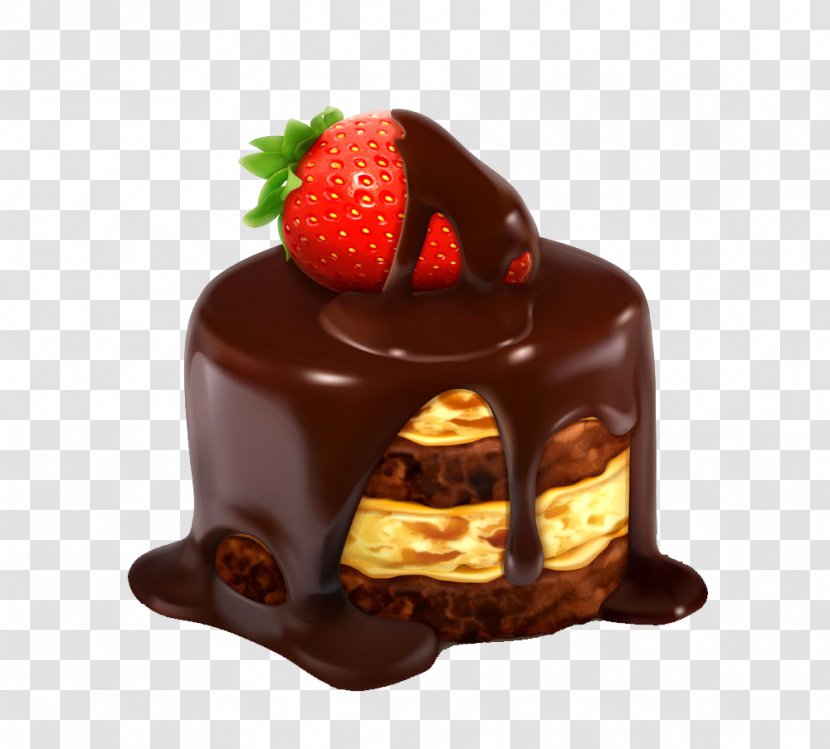 Cupcake Icing Dessert - Glaze - Strawberry Cake Transparent PNG