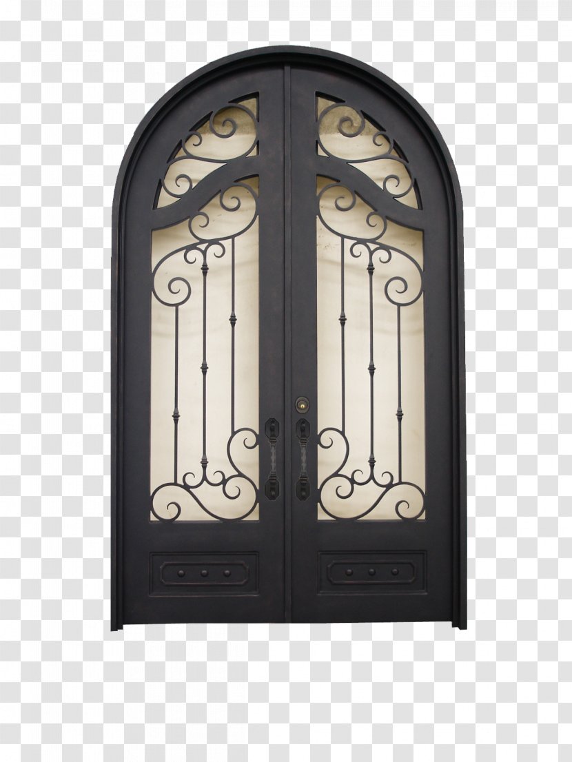 Door Double Arch Sidelight Iron Transparent PNG