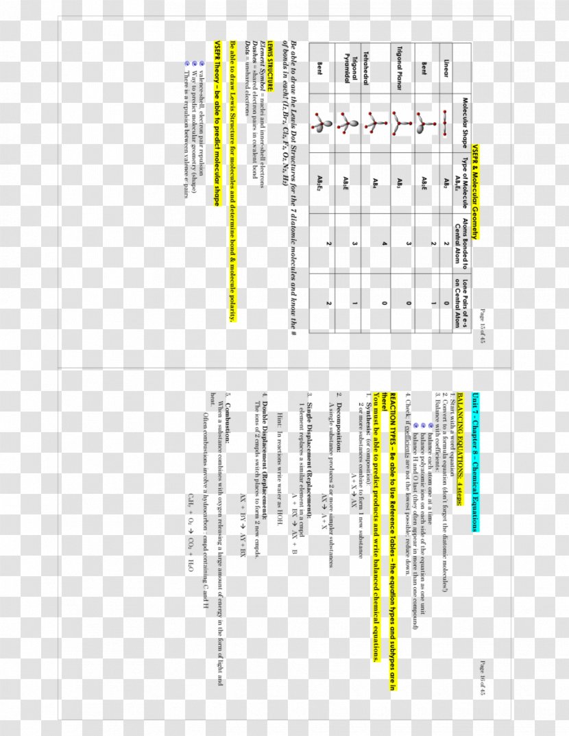 Lewis Structure Molecular Geometry Atom Lone Pair VSEPR Theory - Steric ...