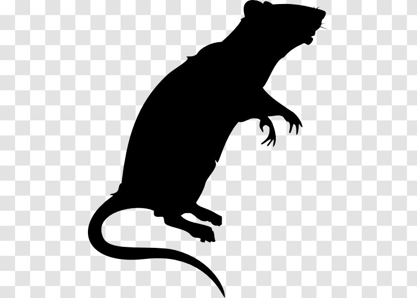 Rat Dog Clip Art Mammal Mustelids - Silhouette - Vertebrate Transparent PNG