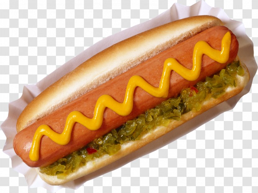 Junk Food Fast Hamburger French Fries - Chicago Style Hot Dog - Image Transparent PNG