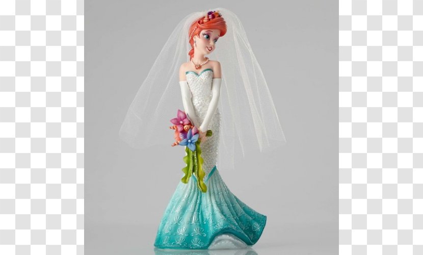 Ariel The Walt Disney Company Bride Figurine Wedding Dress Transparent PNG