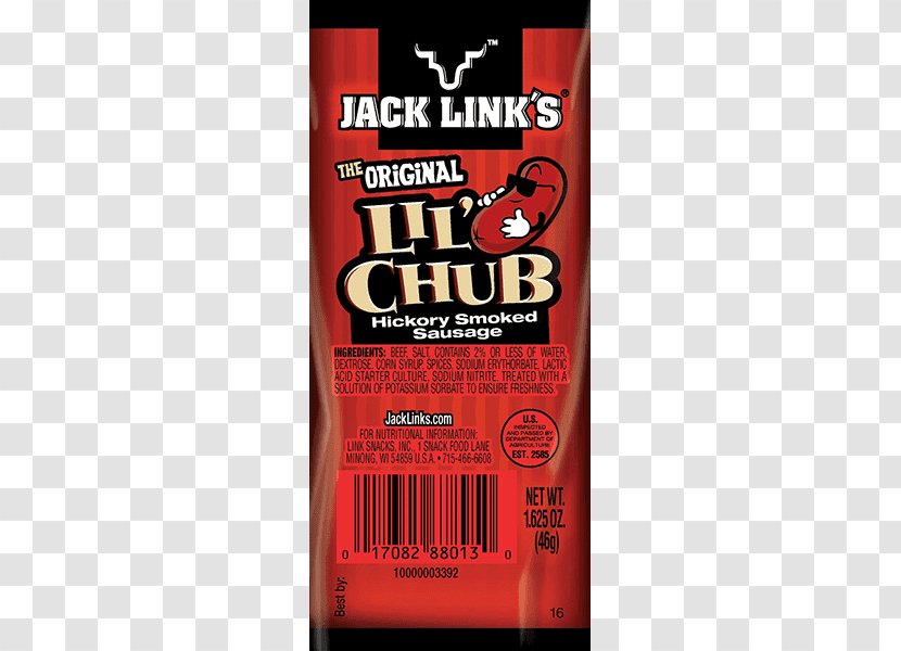 Jack Link's Beef Jerky Chub Meat Sausage - Nutrition Transparent PNG