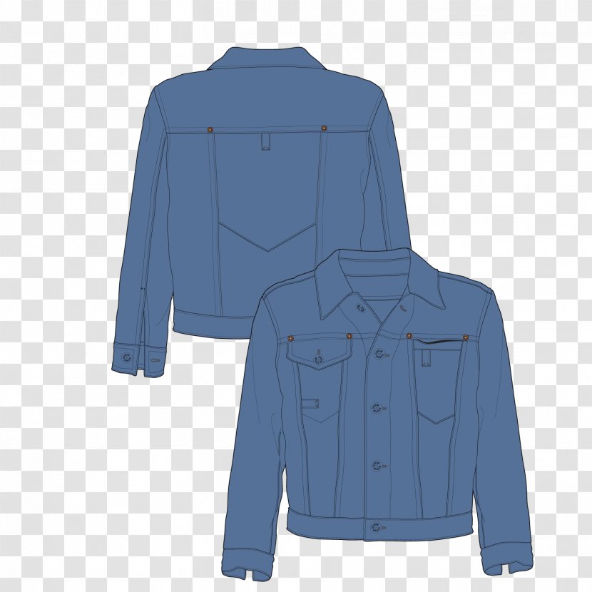 Shirt Jacket Coat Denim Outerwear Transparent PNG