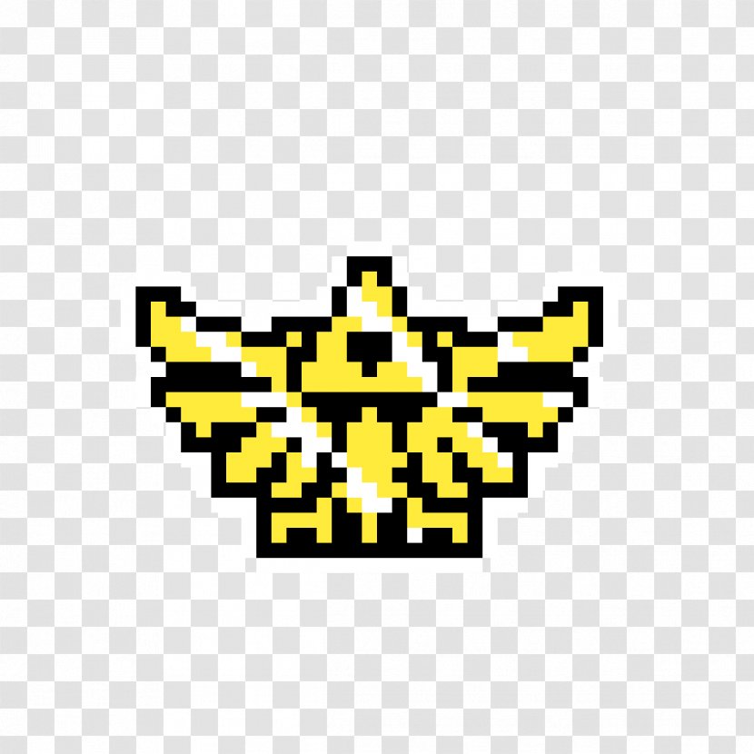 Link Triforce Pixel Art The Legend Of Zelda - Yellow - Jake Dog Transparent PNG