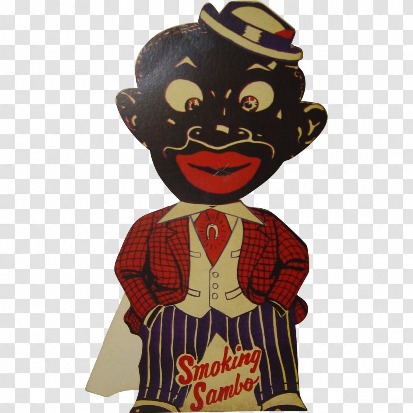 The Story Of Little Black Sambo African American Doll Smoking - Cigarette Transparent PNG