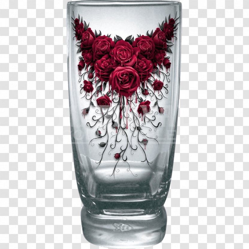 Table-glass Rose Blood Drink - Flower - Glass Transparent PNG