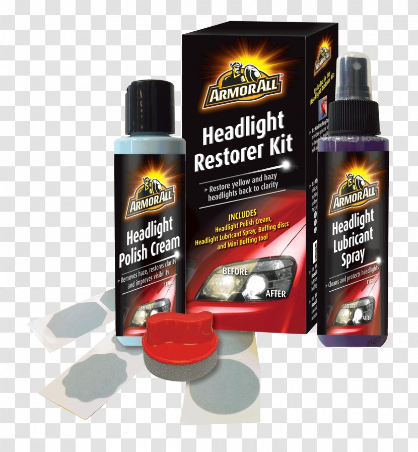 Car Plastic Headlight Restoration Headlamp Armor All Windshield - Film - HEADLIGHT RESTORATION Transparent PNG