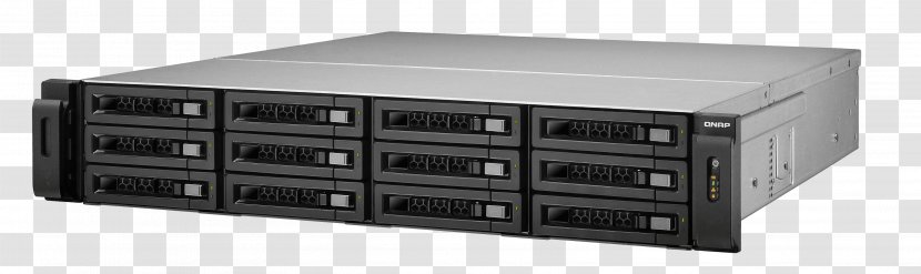 Disk Array QNAP TS-EC1280U-R2 Network Storage Systems 19-inch Rack TS-EC1280U-RP - Electronic Device - Server Transparent PNG