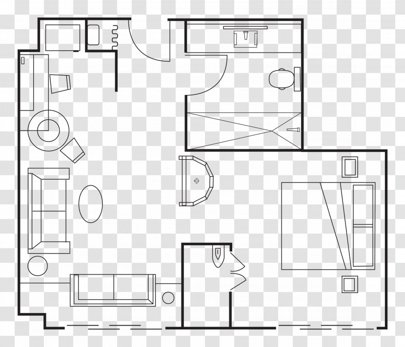 Parker New York Suite Floor Plan Furniture Room - Ste Transparent PNG