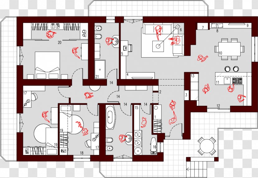 House Furniture Planimetrics Square Meter - Architecture Transparent PNG