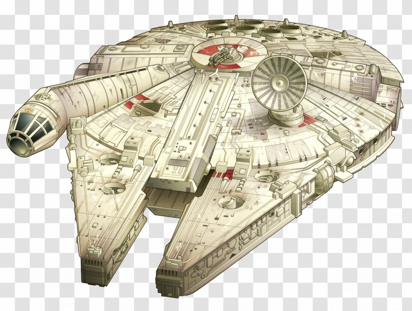 Millennium Falcon Han Solo Star Wars Chewbacca Lando Calrissian - Scale Model Transparent PNG
