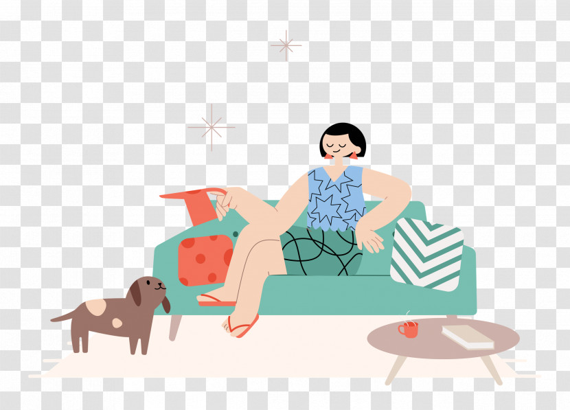 Alone Time At Home Transparent PNG