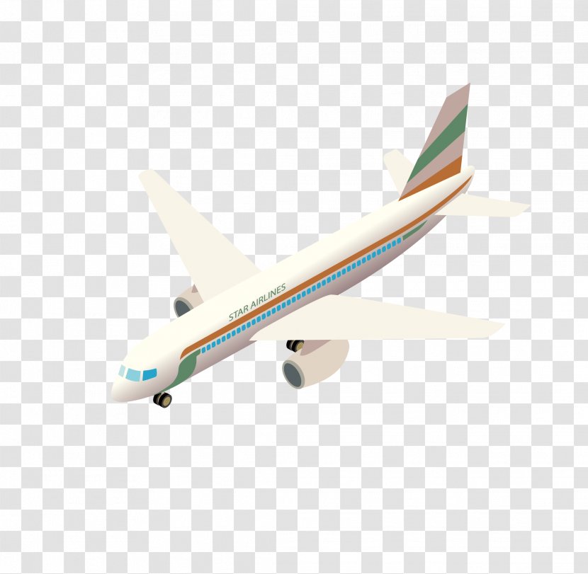 Airplane Narrow-body Aircraft Car - Vector Material Transparent PNG