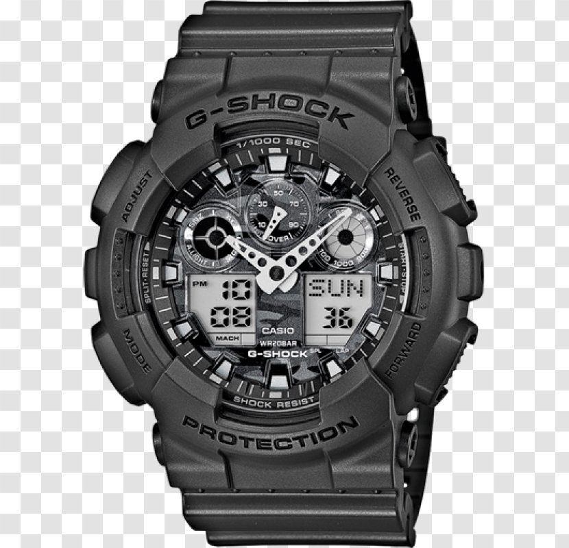 G-Shock GA100 Watch Casio Water Resistant Mark - Strap Transparent PNG