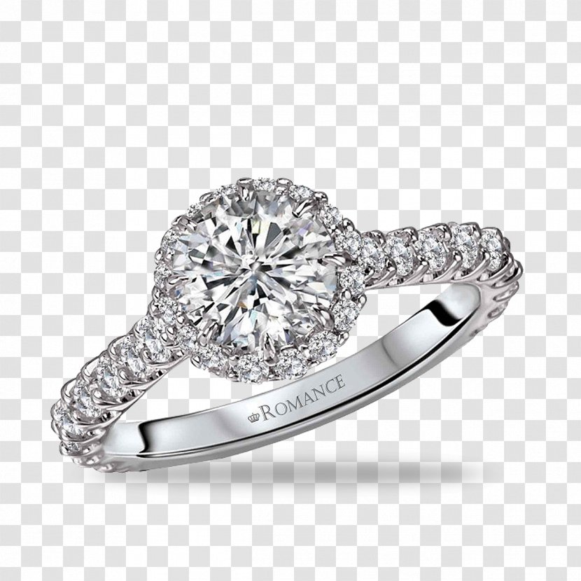 Engagement Ring Diamond Cut Princess - Colored Gold - Romantic Rings Transparent PNG