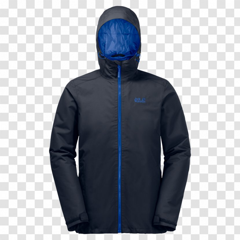 Hoodie Jacket Jack Wolfskin Clothing Blue Transparent PNG