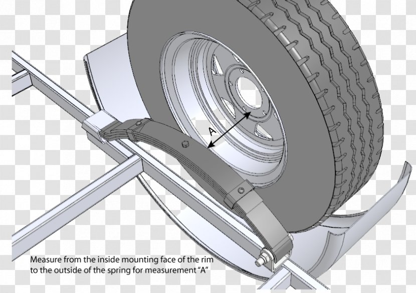 Tire Wheel Axle Measurement Leaf Spring - Boat Top Transparent PNG