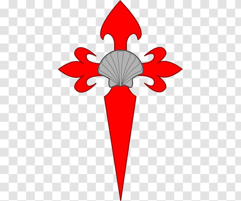 Santiago De Compostela Camino Cross Of Saint James Symbol - Artwork Transparent PNG