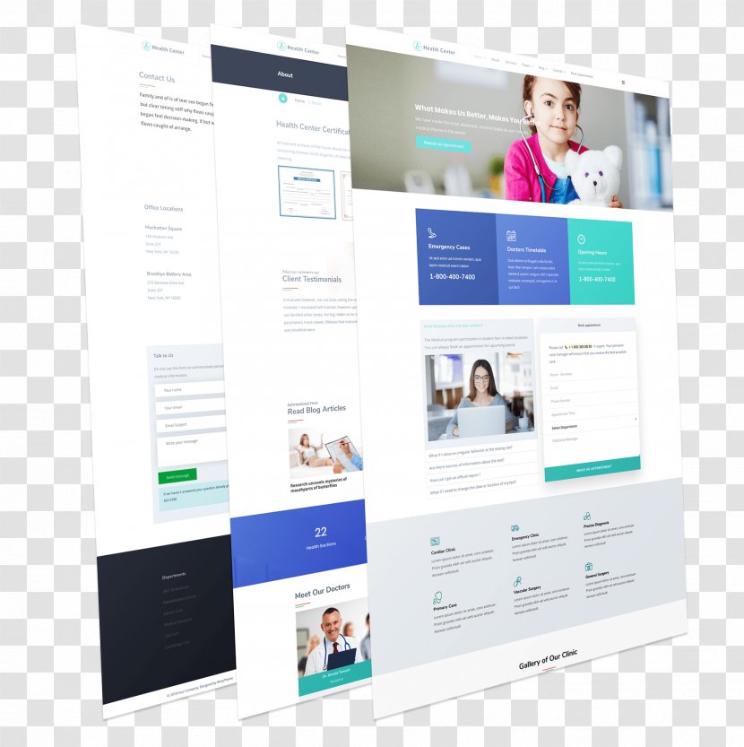 Website Web Page Template World Wide Joomla - Health Center Transparent PNG