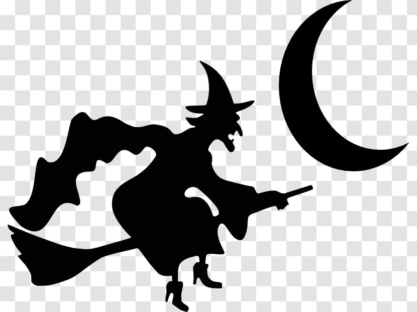 Broom Witchcraft Silhouette Clip Art - Flying - Avatar Transparent PNG