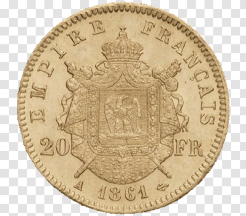Gold Coin Napoléon Sovereign - Bullionbypost Transparent PNG