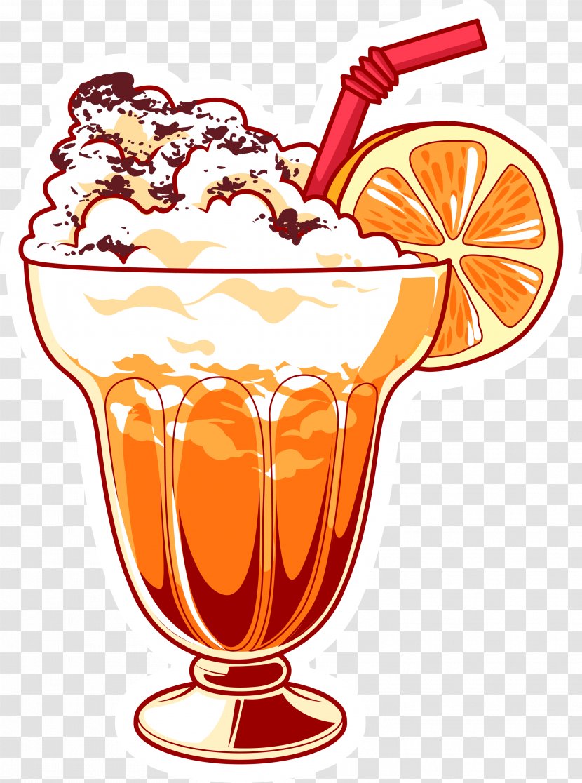 Milkshake Smoothie Cocktail - Strawberry - Orange Delicious Sand Ice Transparent PNG
