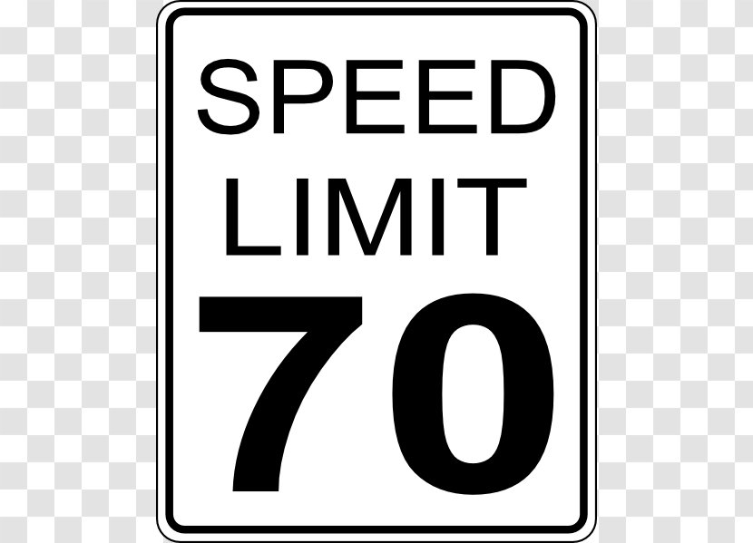 Speed Limit Traffic Sign Clip Art - Vehicle - Number 70 Cliparts Transparent PNG