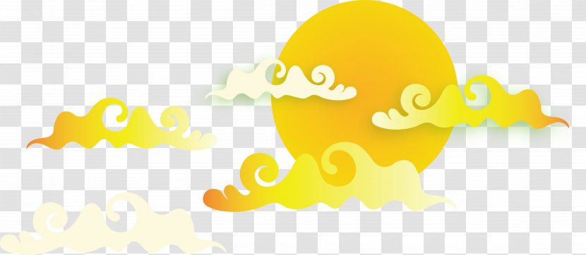Logo Brand Font - Happiness - Golden Clouds Mid Autumn Night Transparent PNG
