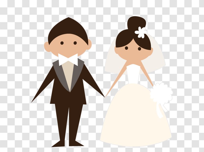 Wedding Invitation Bridegroom Clip Art - Cartoon - Bride Transparent PNG