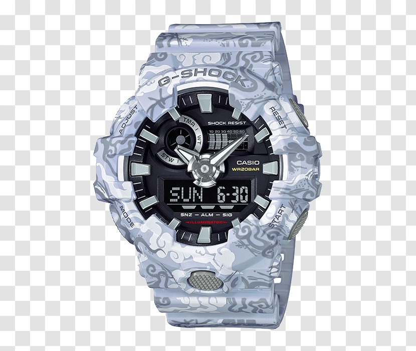 G-Shock Shock-resistant Watch Casio White Tiger - Water Resistant Mark Transparent PNG