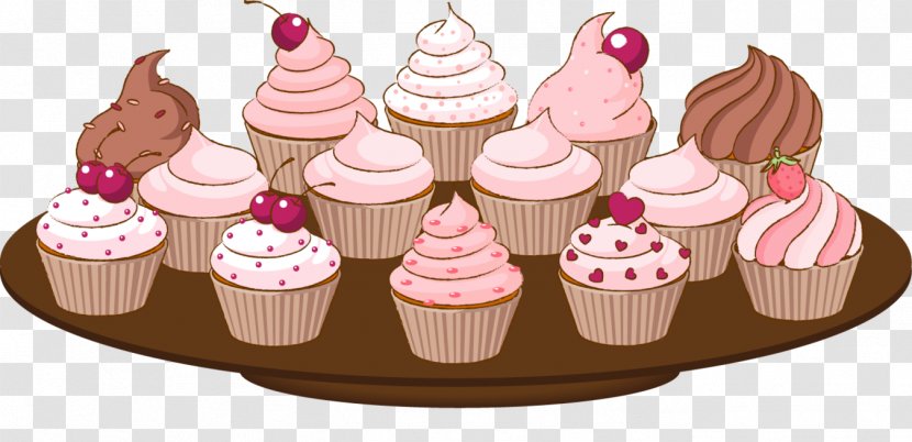 Cupcake Muffin Birthday Cake Clip Art - Dish - Cupcakes Platter Cliparts Transparent PNG