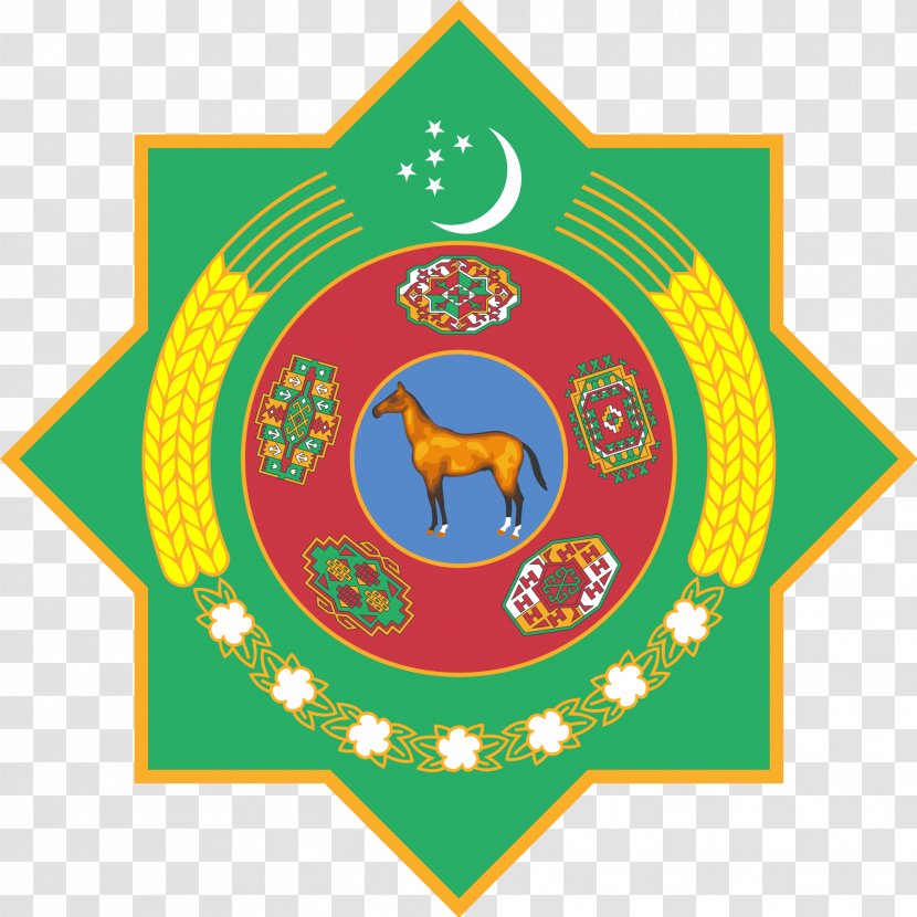Emblem Of Turkmenistan Turkmen Soviet Socialist Republic Union Coat Arms - Usa Gerb Transparent PNG