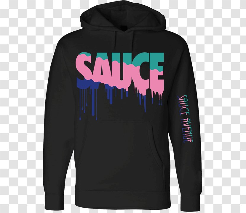 Hoodie Rainbow Sauce Shirt Font - Black - Beach Night Transparent PNG