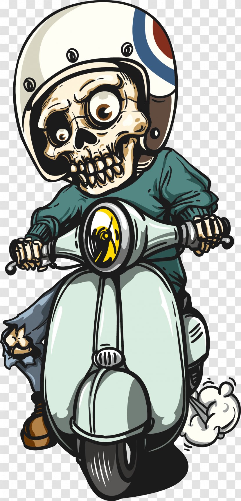 Scooter T-shirt Motorcycle Accessories Sticker - Ride The Skeleton Of Transparent PNG