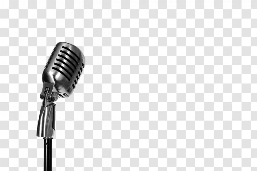 Microphone Stands Audio Technology - Black And White Transparent PNG