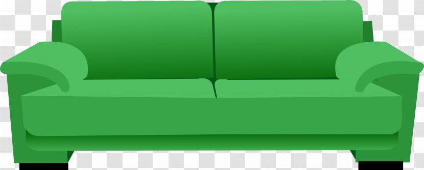 Couch Furniture Clip Art - Chair - Vector Green Sofa Transparent PNG