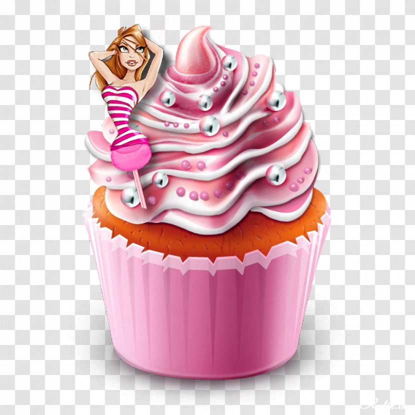 Cupcake Birthday Cake Sponge Transparent PNG